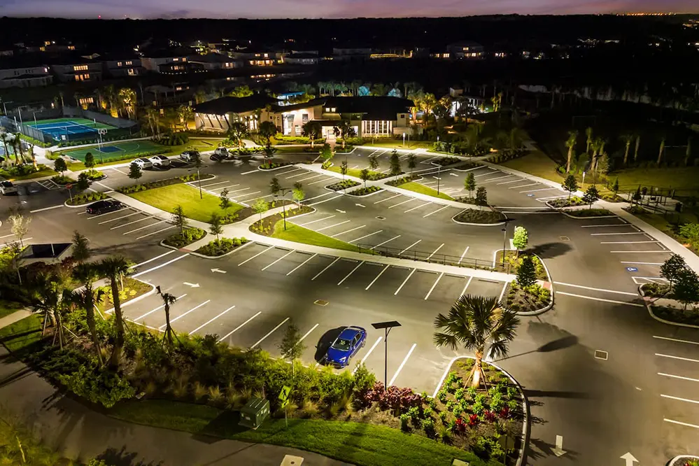 Integrated Smart Technology for Solar Parking Lot Lights