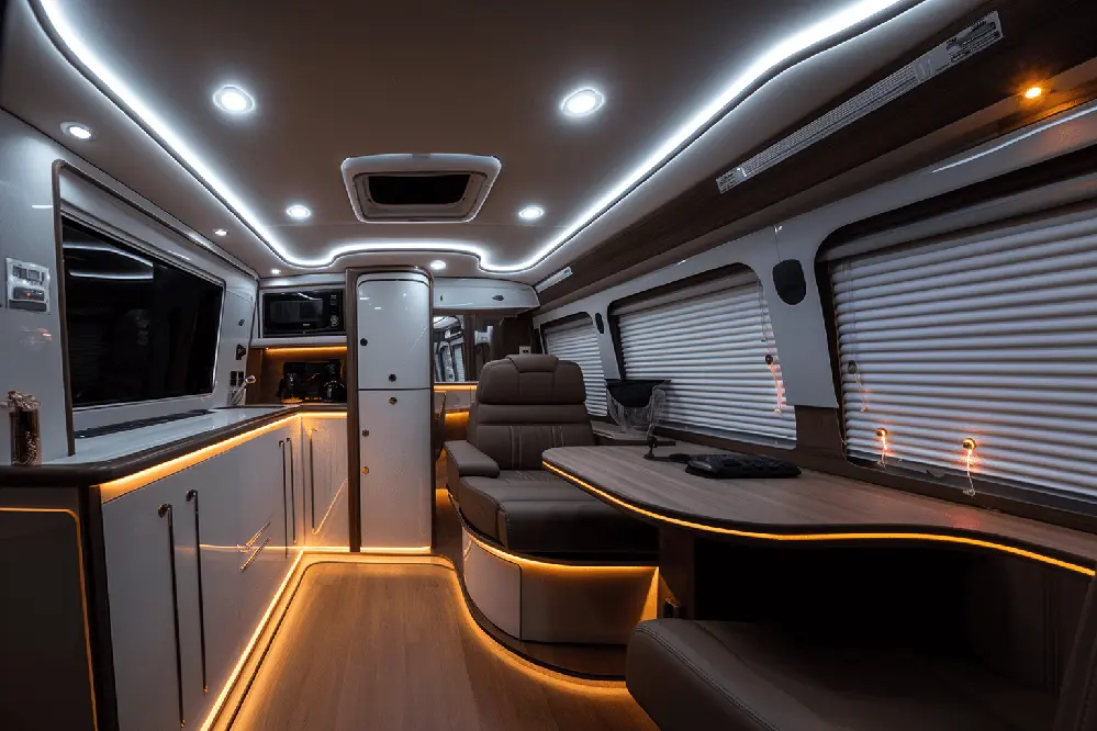 LED light strips in RVs