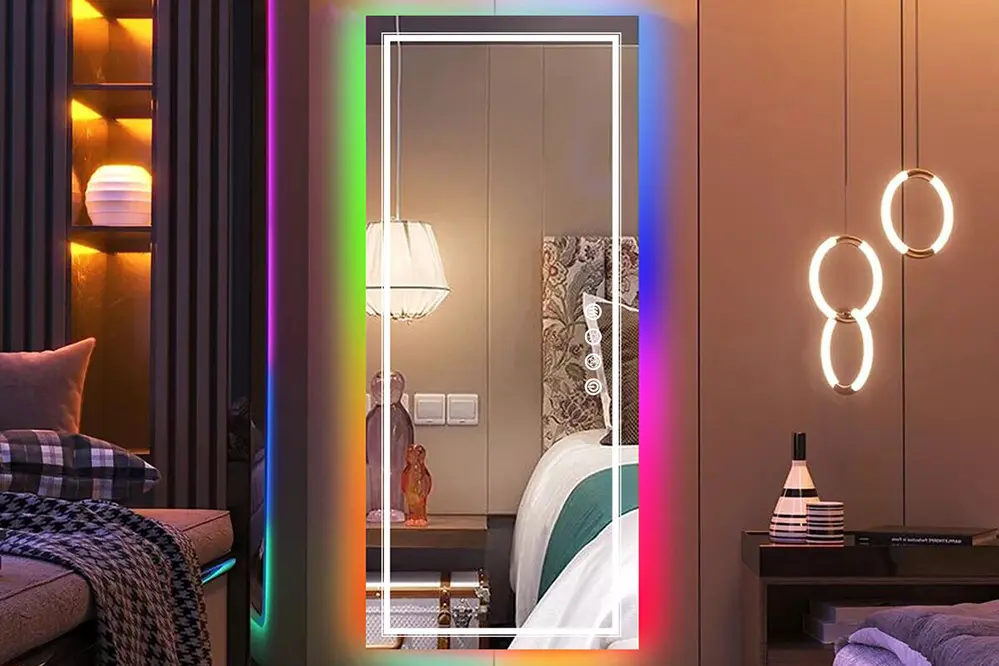 LED strips around the mirror