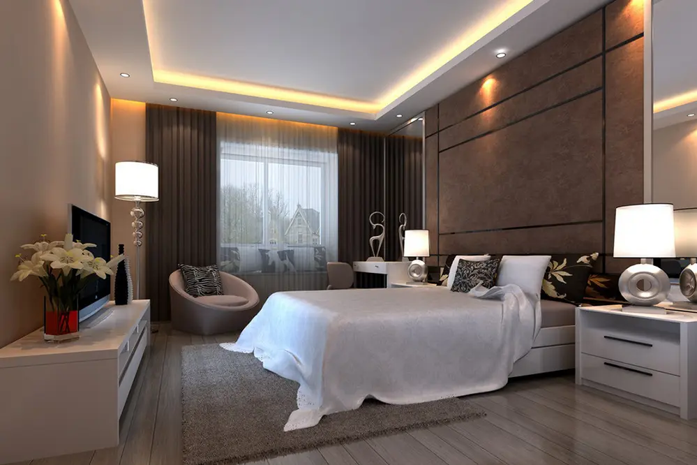 LED strips bedroom cove lighting