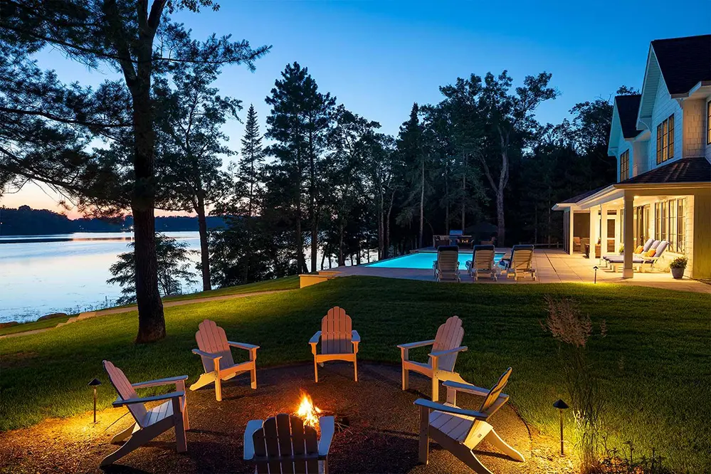 Lakeside Home with LED Lighting