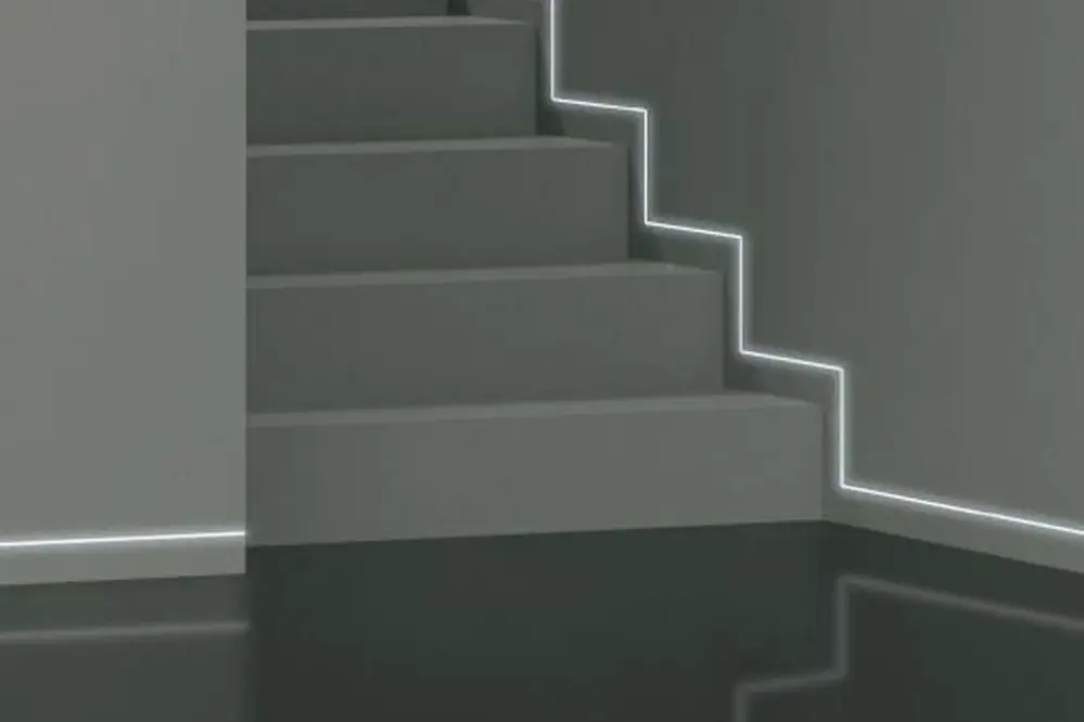 Outline Your Stairs with Skirting Board Lighting