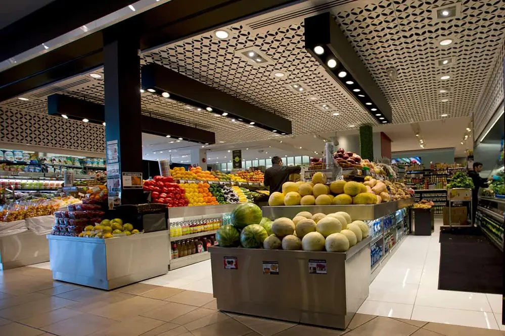 Recessed Lighting in Supermarkets