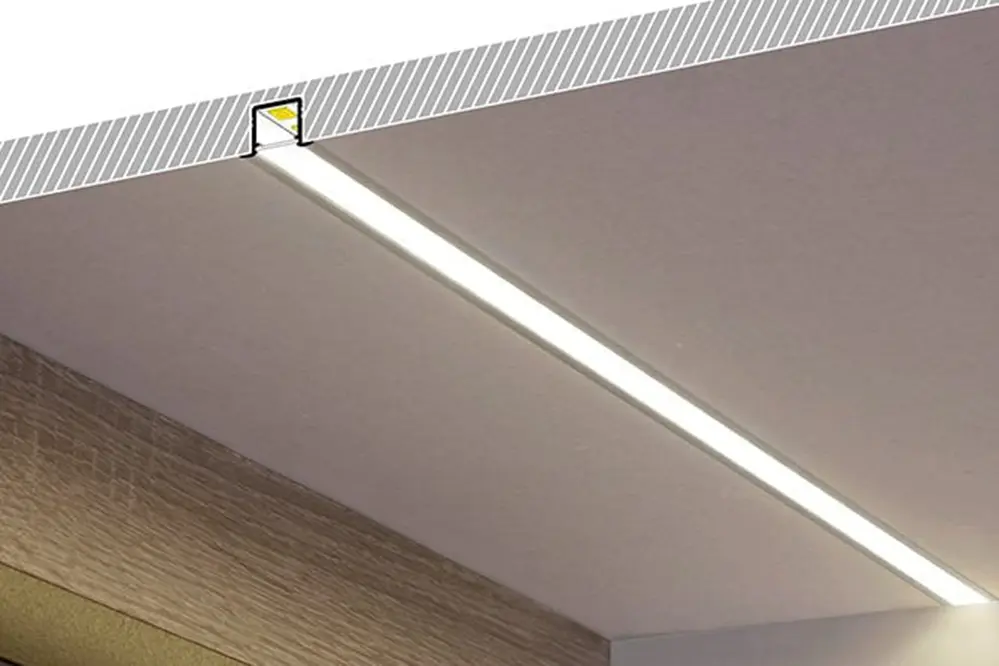 Recessed or Flush Mount LED Aluminum Profile