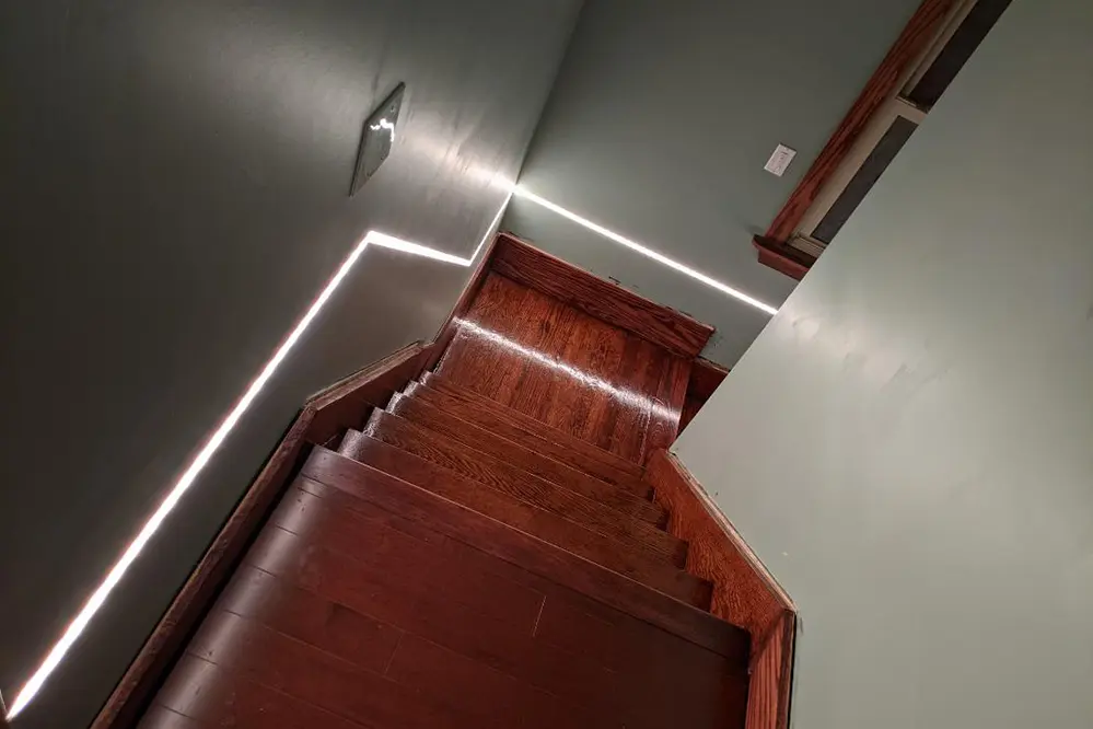 Stair Ceiling Lighting with LED strips