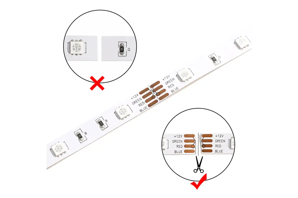 cut RGB LED strip