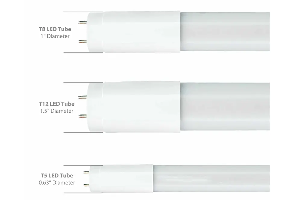 different LED tube lights