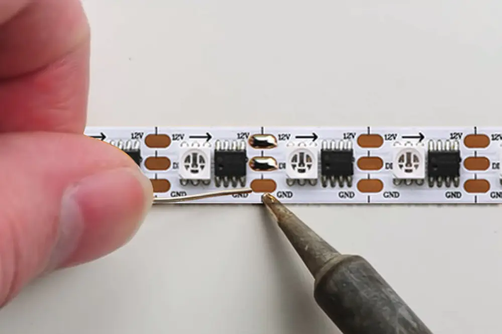 soldering LED strip lights